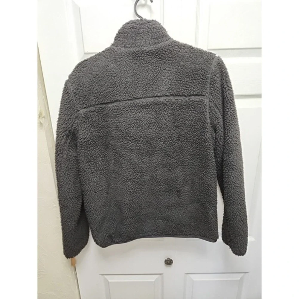 Levi's Strauss Mens Black Sherpa Deep Pile Trucker Jacket Coat‎ Small Oversized